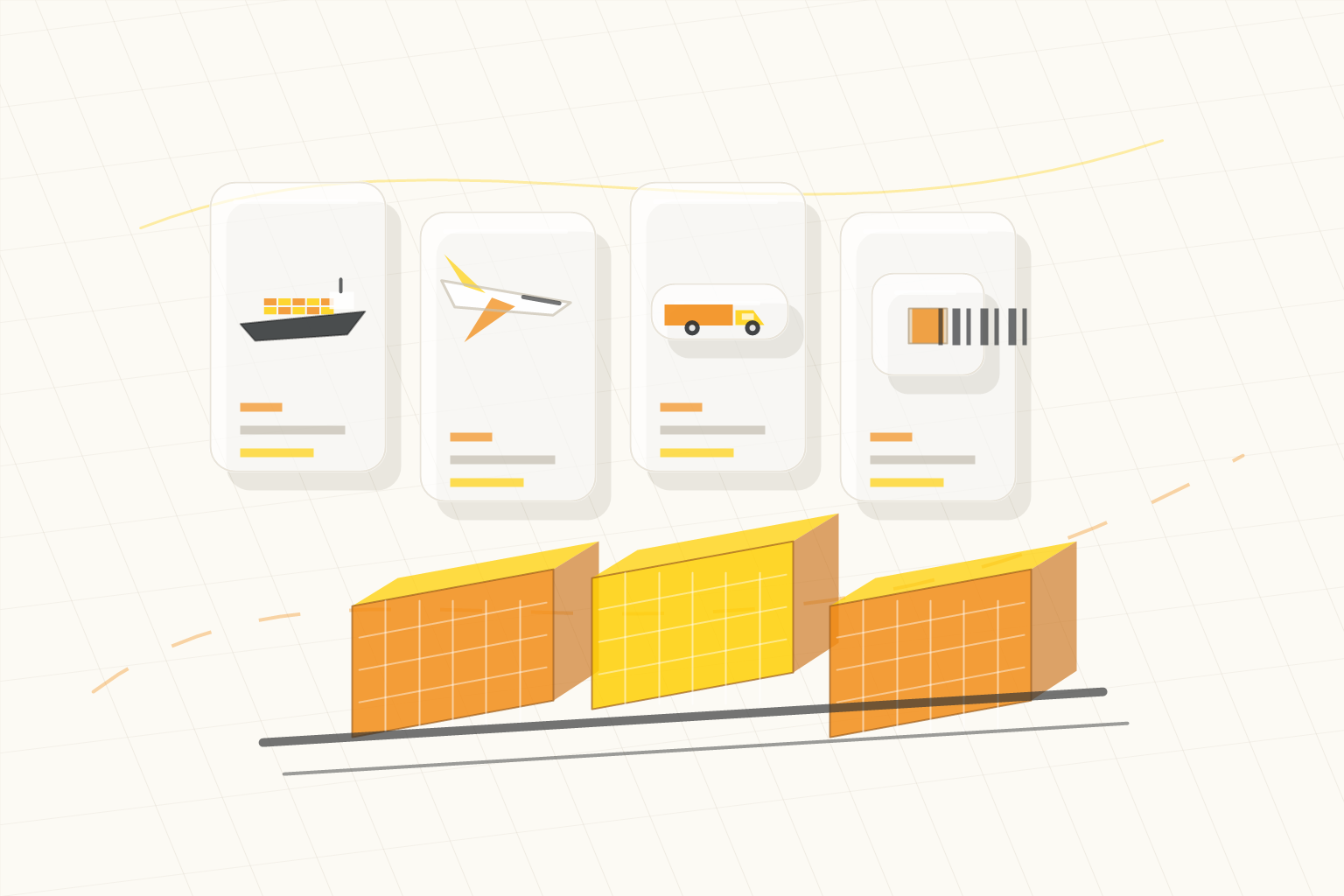Rail Freight cost and routing illustration
